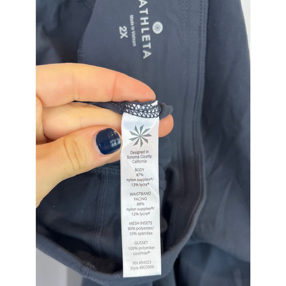 ATHLETA  2X Plus Relay Tights 903959 Reflective Mesh Panel Reflective Dark Gray - Picture 8 of 9